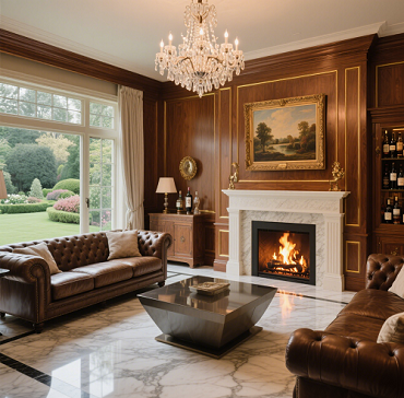 Custom tempered glass for Fireplace