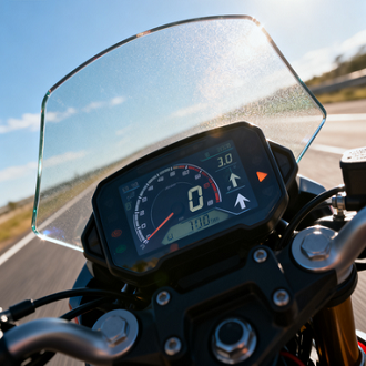 Anti-Glare Etched Glass for Motorcycle Digital Dashboards in Bright Sunlight
