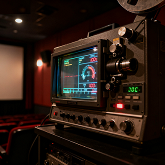 Anti-Reflective Glass Window for Cinema Projection Equipment Control Panel