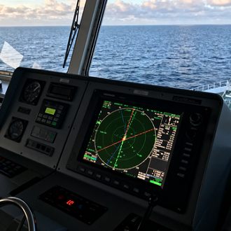 Marine Navigation Display with Anti-Glare Etched Glass for Wheelhouses