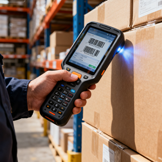 Rugged Handheld Terminal with Anti-Glare Etched Glass Screen